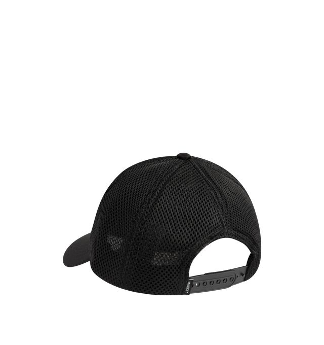 Image 2 of 2 - BLACK - MARKET Garage Trucker Hat featuring fully embroidered trucker hat and an adjustable snap back.