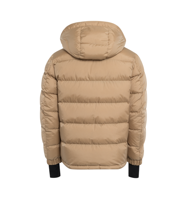Image 2 of 3 - BROWN - MONCLER GRENOBLE ISORNO JACKET featuring micro ripstop lining, down-filled, adjustable hood with two-layer technical nylon lining, embossed logo, YKK AquaGuard Highly Water Resistant zipper closure, external pockets with YKK AquaGuard Highly Water Resistant zipper closure, internal phone pocket, ski pass pocket, windproof powder skirt, stretch jersey cuffs and adjustable hem with drawstring fastening. 100% polyamide/nylon. 90% down, 10% feather. 