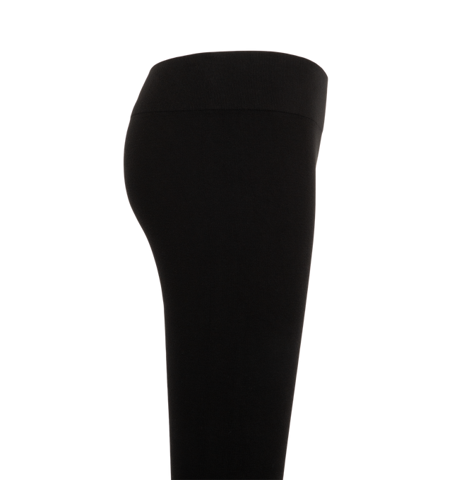 Image 3 of 3 - BLACK - Toteme Women's Compact Leggings are knitted from stretch, compact jersey for a figure-hugging fit. They have an elasticated waistband followed by slim legs. Materials: 53% viscose, 45% polyamide recycled, 2% elastane.
