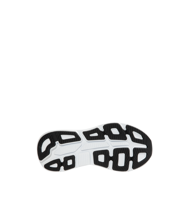 Image 4 of 5 - GREY - HOKA M Bondi 9 Sneaker featuring engineered mesh upper with rubber sole, lace-up front, foamed EVA midsole and increased stack height for maximum cushioning, zonal breathability, reflective detailing and cushioned tongue and collar.