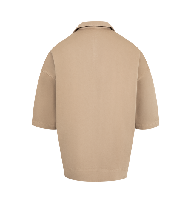 Image 2 of 2 - BROWN - DRKSHDW Magnum Tommy Shirt featuring short sleeves, button front closure, spread collar and two chest patch pockets. Cotton.