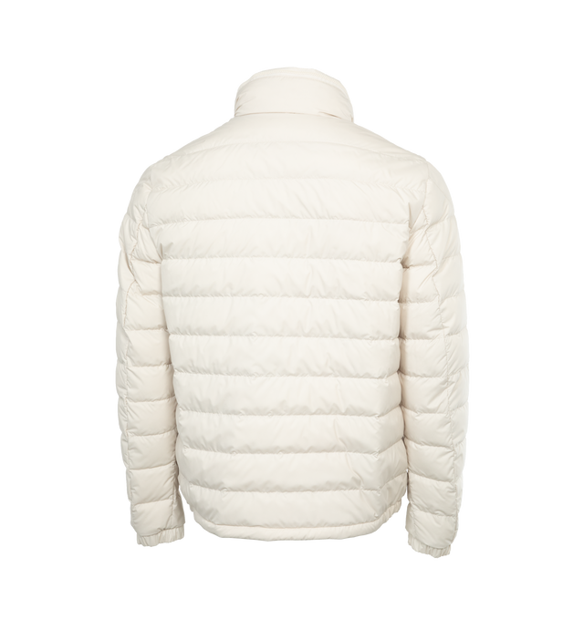 Image 2 of 4 - WHITE - MONCLER Alfit Down Jacket featuring polyester lining, down-filled, pull-out hood, zipper closure, zipped pockets and adjustable cuffs. 100% polyester. Padding: 90% down, 10% feather. Made in Moldova. 