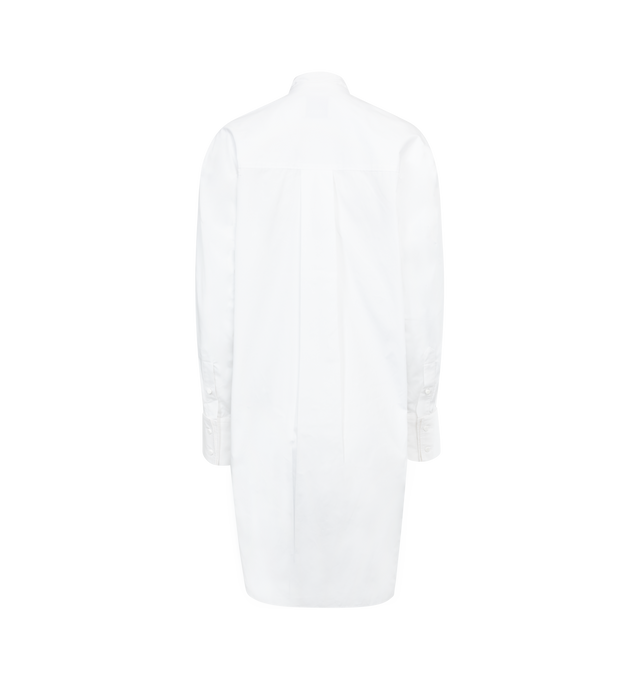 Image 2 of 2 - WHITE - ISABEL MARANT RINETA DRESS featuring round neck, long sleeves, fitted cuffs, bib, shirttail hem and button-front closure. 100% cotton. 