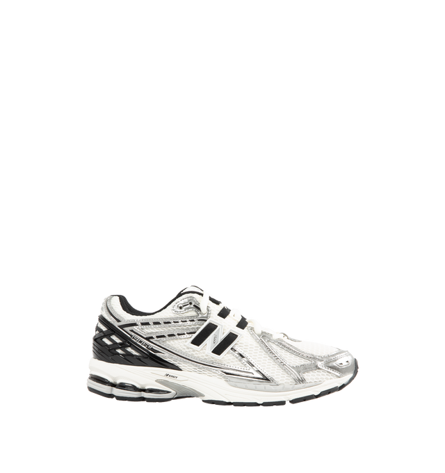 Image 1 of 5 - SILVER - NEW BALANCE 1906R Sneakers featuring mesh upper, metallic leather overlays, ABZORB midsole, N-ergy technology and stability web outsole.