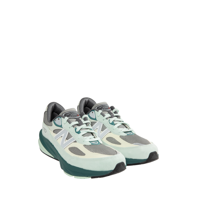 Image 2 of 5 - GREEN - NEW BALANCE 990v6 Sneaker featuring mesh upper, suede and synthetic overlays, FuelCell foam, ENCAP midsole cushioning, reflective accents and TPU back tab.