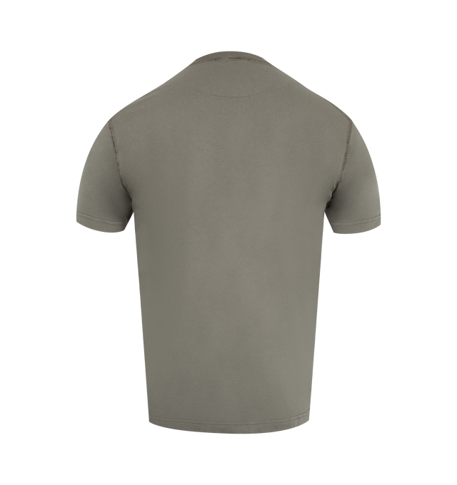Image 2 of 2 - GREY - STONE ISLAND Logo T-Shirt featuring crew neck, short sleeves, logo label on the chest and straight hem. 100% cotton.