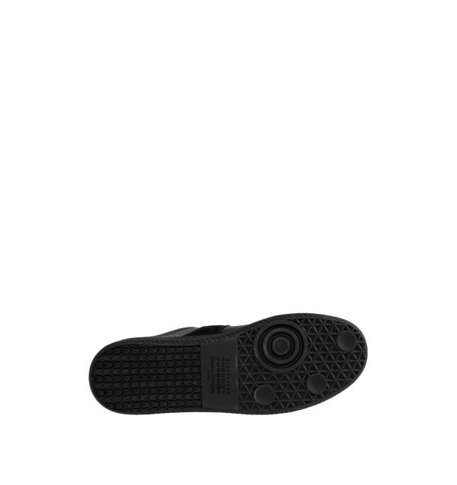 Image 4 of 5 - BLACK - MAISON MARGIELA Replica Sneakers featuring logo label on the tab, stitching at the back, internal Replica label, internal elastic, all-over logo insole and lace up closure. 100% calf leather. Rubber sole. Made in Italy.
