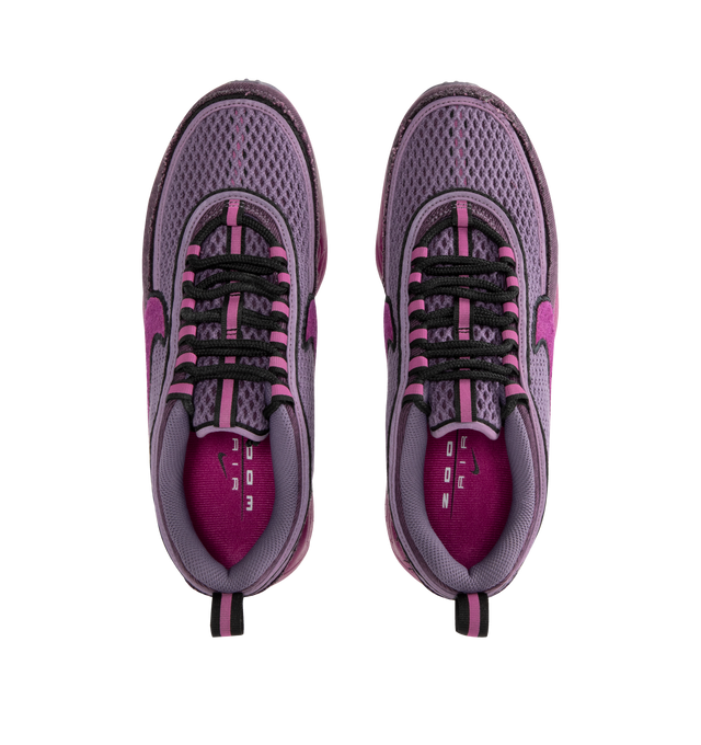 Image 5 of 5 - PINK - NIKE Air Zoom Spiridon Sneaker featuring lace up closure, breathable upper combines mesh and textile for a lightweight, layered look, Air Zoom cushioning, foam midsole and rubber outsole.
