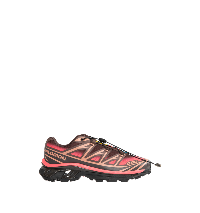 Image 1 of 5 - RED - SALOMON XT-6 Skyline Sneaker featuring mesh and textile upper with rubber sole, quickLACE front, Mud Contagrip, Agile Chassis System, SensiFit cradles the foot from the midsole to the lacing system.