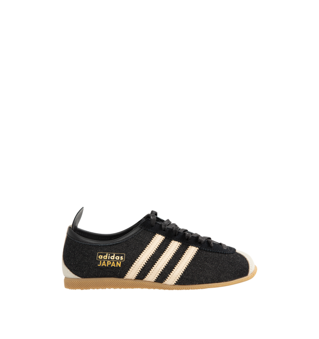 Image 1 of 5 - BLACK - Adidas Mens Japan Shoes are crafted from leather. Features a regular fit, lace-up closure, double-stitched T-toe, and rubber outsole. Upper: Leather; Outsole: Rubber. Made in Vietnam.