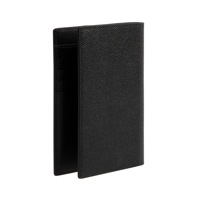 Image 2 of 3 - BLACK - Balenciaga Logo Passport Holder has 4 card slots, 1 flat pocket, and a signature brand logo printed on the front. 3.9 x 5.5 0.6 inches. 100% calfskin. Made in Italy.