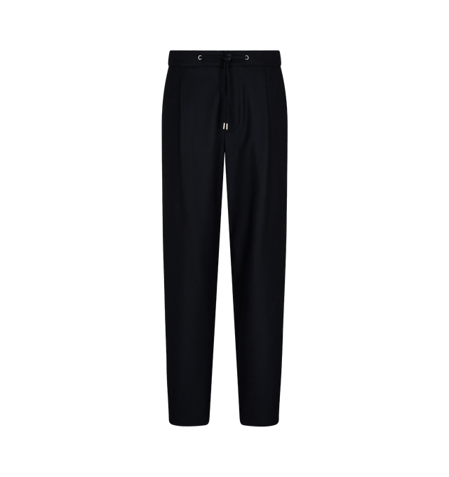 Image 1 of 1 - BLACK - Giorgio Armani Men's Stretch Cashmere Elastic Waist Pant is tailored from an ultra-soft stretch cashmere blend, offering exceptional comfort, warmth, and a refined wait tie silhouette. Fabric: 96% Cashmere, 4% Elastane. Lining: 94% Cupro, 6% Elastane.