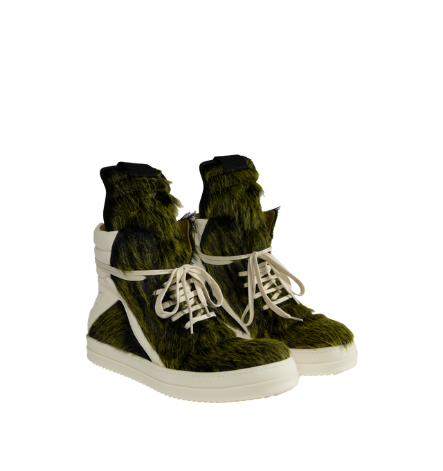 SCARPE IN PELLICCIA GEO BASKET LACE-UP SNEAKERS (MENS)