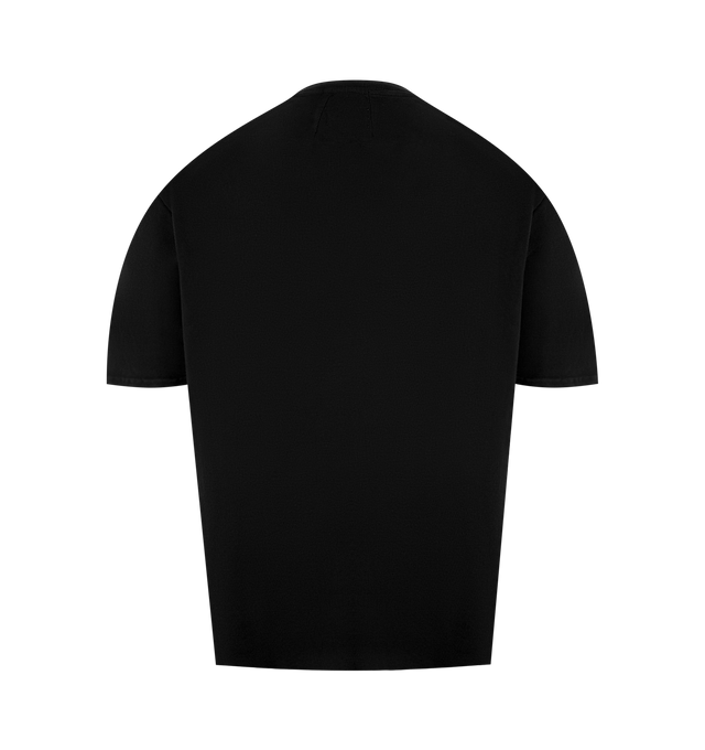 Image 2 of 2 - BLACK - RHUDE Oversized Chateau Crest T-Shirt featuring overszied fit, graphic on front, crewneck, short sleeves and dropped shoulders. 100% cotton.