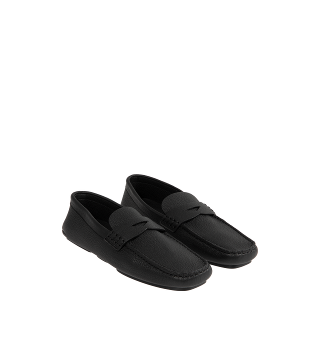 Image 2 of 4 - BLACK - KHAITE Billy Loafer featuring a soft, travel-friendly slip-on with one-piece construction and a supple footbed for exceptional comfort. Classic loafer details and three-part leather sole. 100% calf leather.