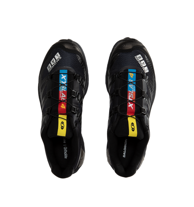 Image 5 of 5 - BLACK - SALOMON XT-4 OG Sneaker featuring Quicklace lacing system, full-length Agile Chassis Skeleton and soft, dual-density midsole component. Synthetic/textile upper. Rubber sole.