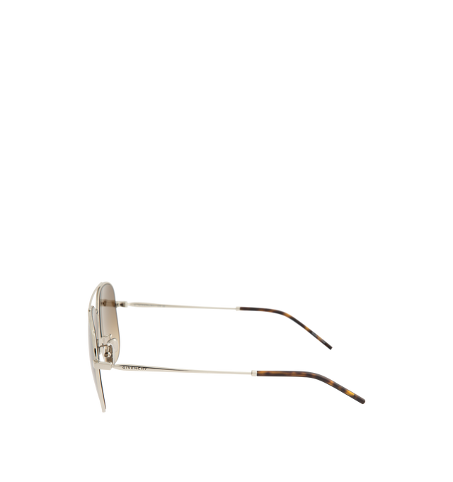 Image 2 of 3 - BROWN - GIVENCHY City Pilot Sunglasses featuring metal frames, logo on temples and nosepads and 100% UV protection.
