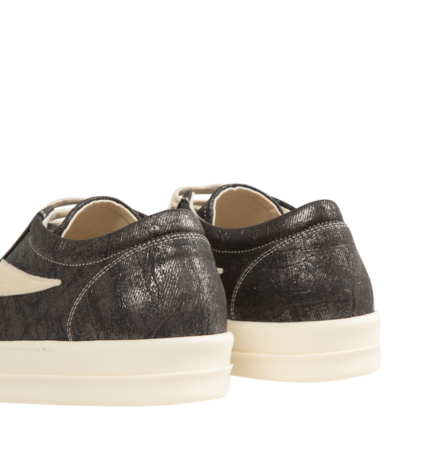 Image 3 of 5 - BROWN - DRKSHDW Vintage Sneaks Sneakers featuring low-top, lace-up closure, padded collar, treaded rubber sole and contrast stitching in white. Upper: calfskin. Sole: rubber. Made in Italy.