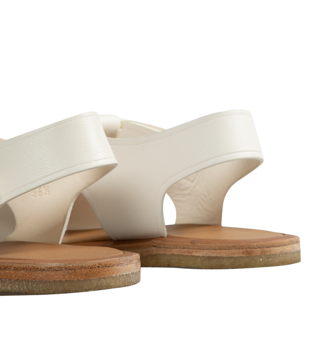 Image 3 of 4 - WHITE - THE ROW Fisherman Sandal featuring seamless strap construction and covered adjustable buckle closure. 100% Leather. Rubber sole. Made in Italy. 