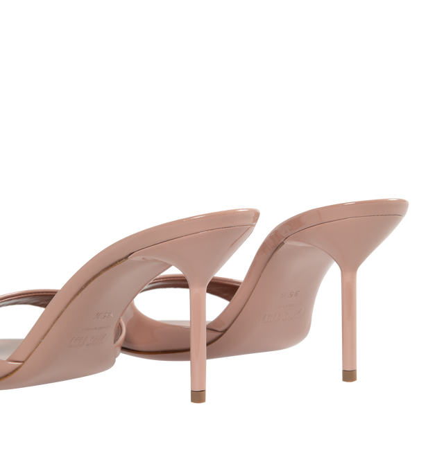 Image 3 of 4 - NEUTRAL - PARIS TEXAS Lidia Heeled Sandals featuring patent leather, open toe, metal stiletto heel with rubber injection and leather sole. 70MM. Upper: leather. Sole: leather, rubber. Made in Italy. 