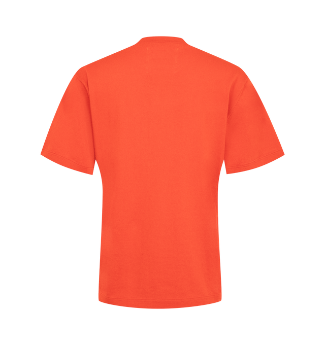 Image 2 of 2 - RED - Extreme Cashmere Women's N268 Cuba T-Shirt is crafted from a lightweight cotton and cashmere blend and features a classic crew neckline with short sleeves for a soft, breathable feel. This designer knit T-shirt combines the comfort of airy cotton with the luxurious softness of cashmere, making it a versatile everyday wardrobe essential. Main Material: 70% Cotton, 30% Cashmere.