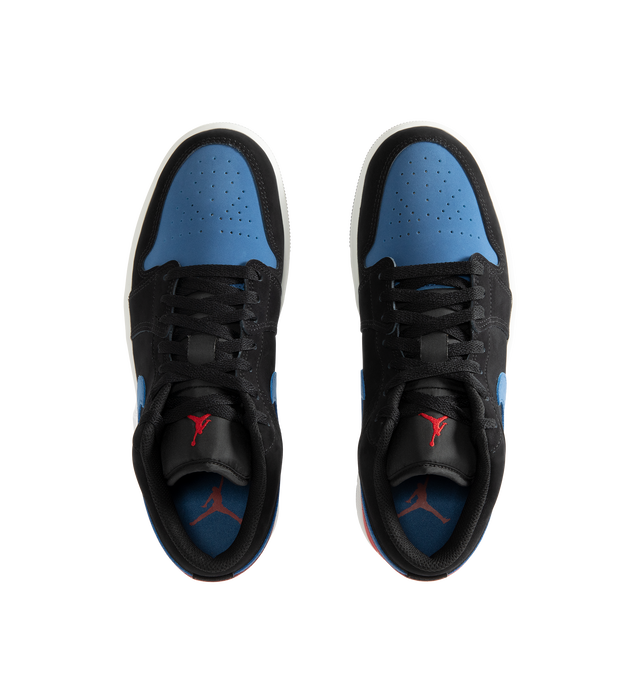 Image 5 of 5 - MULTI - Air Jordan 1 Low Sneakers feature a genuine leather upper with the iconic low-top silhouette for a clean, timeless heritage look. These lifestyle sneakers combine encapsulated Air-Sole cushioning with a durable rubber outsole for lightweight comfort, lasting support, and reliable everyday traction. Main Material: Genuine Leather. Midsole: Encapsulated Air-Sole Unit. Sole: Rubber.