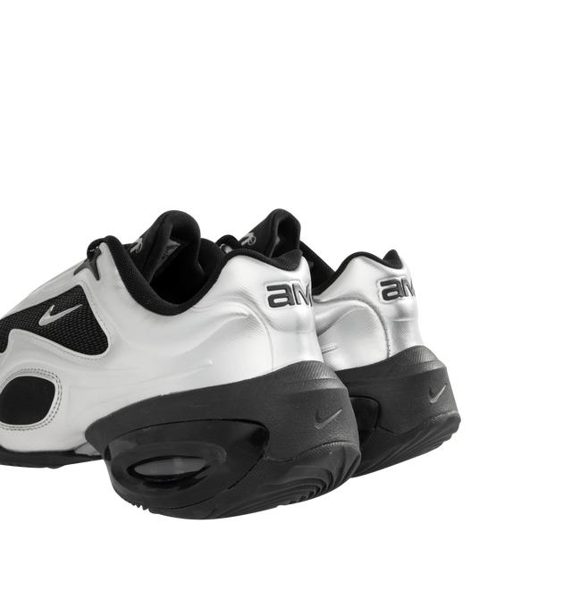 Image 3 of 5 - SILVER - NIKE Air Max Muse Sneaker featuring mesh upper with faux leather trim and rubber sole, lace-up front, cushioned foam midsole, Max Air cushioning and Air Max logo at tongue.