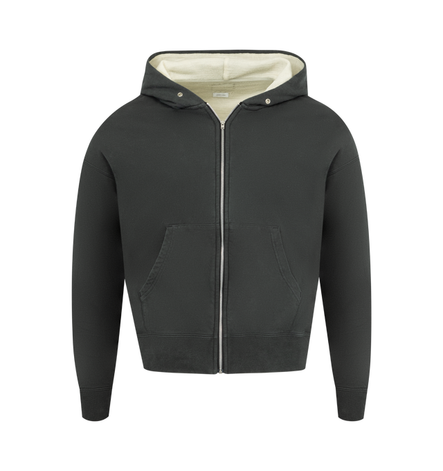 Image 1 of 2 - BLACK - VISVIM Jumbo SB Dual Hoodie featuring zip front, jumbo silhouette, ribbed hem and cuffs, front pockets and hood. 100% cotton.