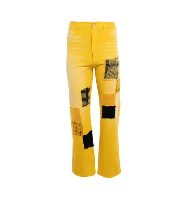 DENIM JEANS WITH MOHAIR PATCHES (MENS)