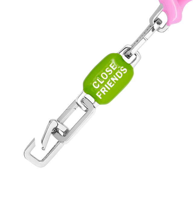 Image 8 of 9 - MULTI - Poubel by The Gstaad Guy Colton completed bracelet set. An ode to the hypebeast homies, matcha wifeys, and everything in between, The Colton Completed Set includes: 1x Close Friends Charm, 1x Heart Hands Charm, 1x Iced Matcha Charm, 1x Headphones Charm, 1x Fleur Bleue Charm (also known as The Blue Flower), 1x Sushi Charm, 9x interchangeable sterling silver links. Poubel links are made with recycled, rhodium plated, sterling silver, comprised of 92.5% pure silver and 7.5% other metal