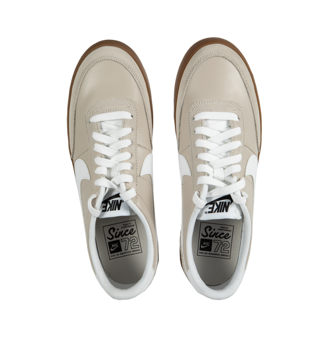 Image 5 of 5 - NEUTRAL - NIKE KILLSHOT 2 has a combination of soft suede  and smooth leather with a perfect sheen that adds depth and durability. The rubber gum sole adds a retro look and durable traction and there is a "NIKE" on the heel and bold Swoosh. 