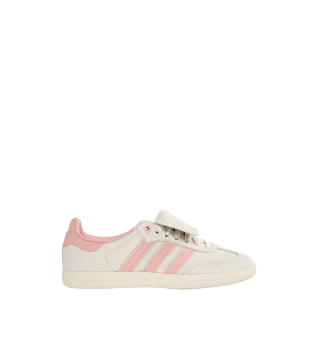 Image 1 of 5 - PINK - ADIDAS HUMAN RACE SAMBA featuring regular fit, lace closure, leather upper, elongated tongue, textile lining and rubber outsole. 