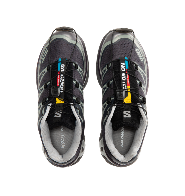 Image 5 of 5 - GREY - SALOMON SHOES XT-6 Sneakers featuring one pull tightening with Quicklace closure, abrasion resistant mesh, breathable lining, synthetic textile upper and rubber sole.