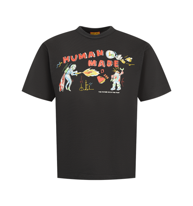 Image 1 of 2 - BLACK - HUMAN MADE Graphic T-Shirt featuring graphic logo on the front, crew neck, short sleeves and regular fit. 100% cotton.