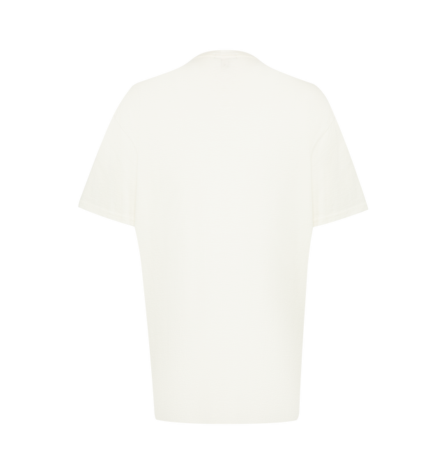 Image 2 of 2 - WHITE - R13 You Wish Boy Tee featuring round neck, short sleeves, graphic text on front and loose fit. Cotton.