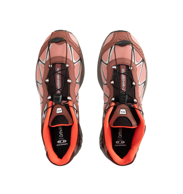 Image 5 of 5 - ORANGE - SALOMON XT-Whisper Sneakers featuring slip-on styling with pull-cord closure, logo detail on tongue and back counter, anti-debris tongue for extra level of protection and padded low-cut collar.