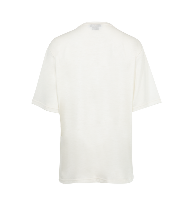 Image 2 of 2 - WHITE - GABRIELA HEARST Kirby T-Shirt featuring crewneck, short sleeves and loose fit. 100% cashmere. Made in Italy.