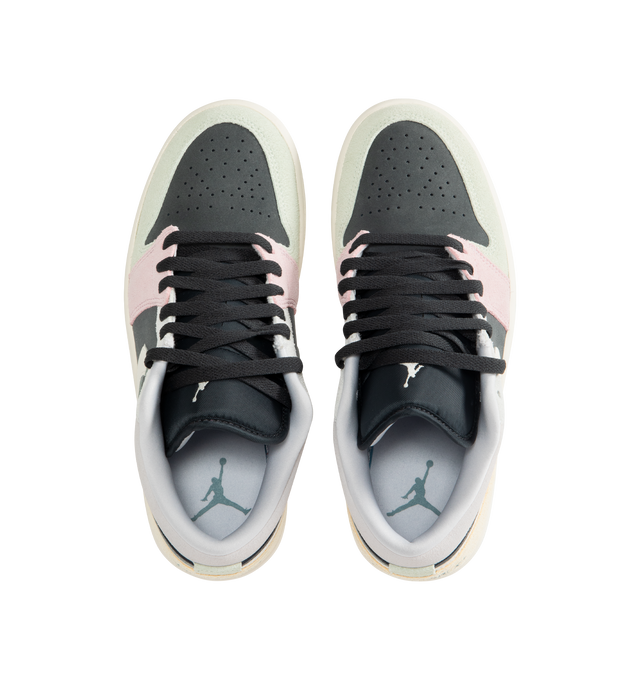 Image 5 of 5 - MULTI - JORDAN Air Jordan 1 Low SE Sneaker featuring leather and suede in the upper, encapsulated Nike Air-Sole unit, rubber in the outsole, Wings logo on heel and Jumpman on tongue.