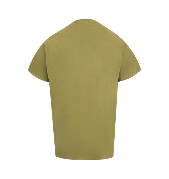 Image 2 of 2 - GREEN - MARKET Smiley All Four T-Shirt featuring crewneck, short sleeves, straight hem and graphic on front. 100% cotton.