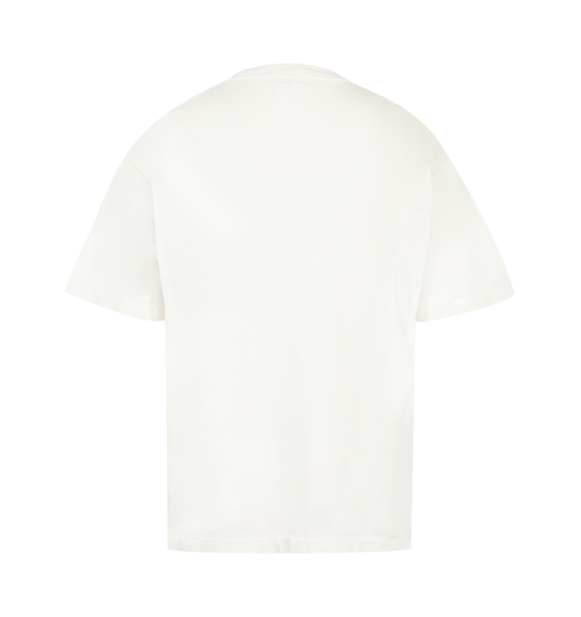 Image 2 of 2 - WHITE - SAINT MICHAEL Saint World T-Shirt featuring crew neck, short sleeves, regular fit and screen print graphic on front. 100% cotton. Made in Japan.