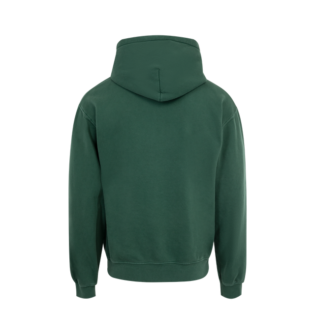Image 2 of 2 - GREEN - ONE OF THESE DAYS World Champions Hoodie featuring relaxed-fit, long sleeves, ribbed cuffs and hem, fixed hood, kangaroo pocket and graphic print at front. 100% cotton.