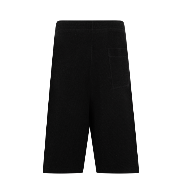 Image 2 of 3 - BLACK - WALES BONNER Prince Shorts featuring side stripes, knee length and elastic waist. 88% cotton, 12% polyamide. Made in Portugal.
