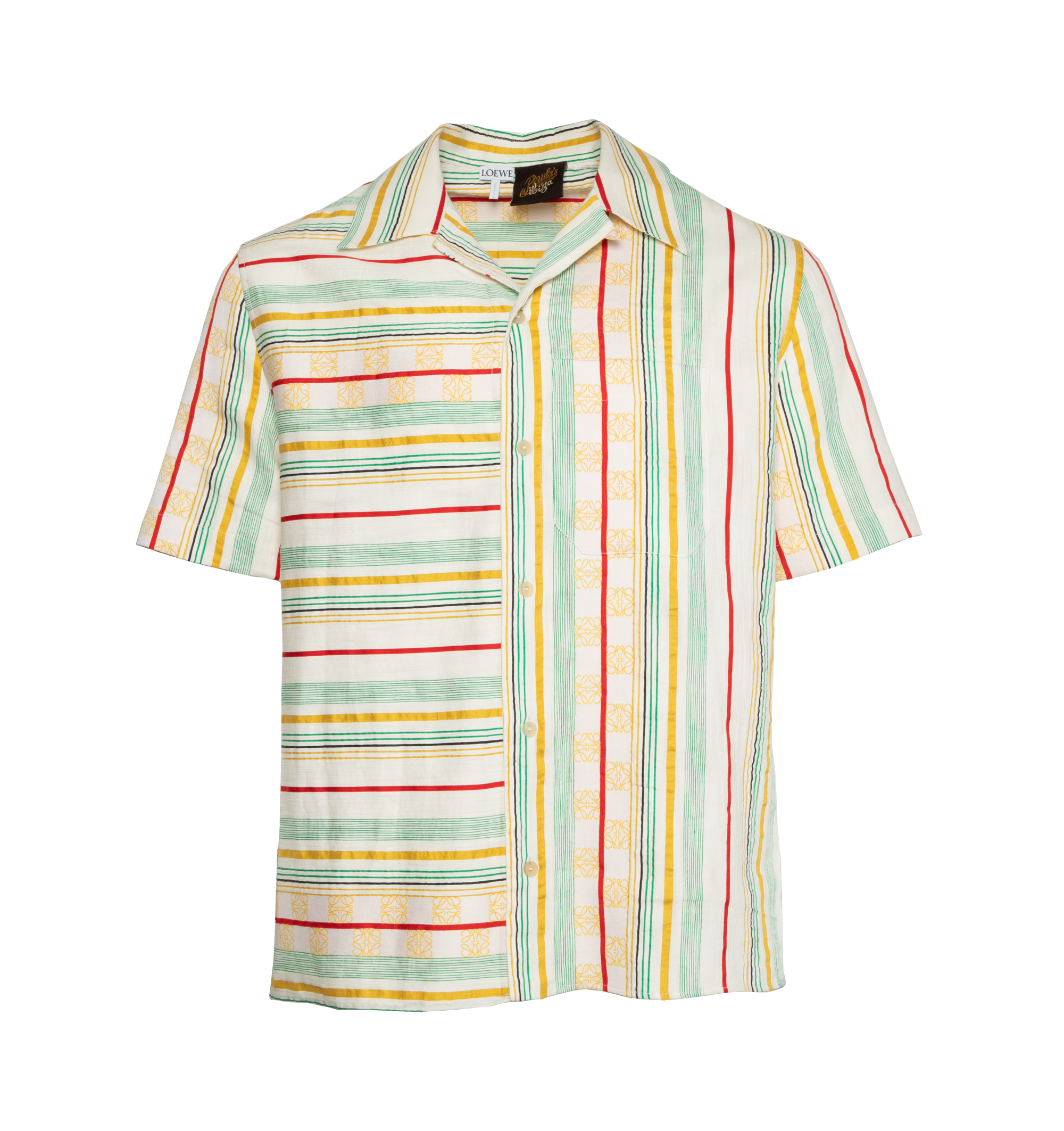 LOEWE X PAULA'S IBIZA ASYMMETRIC STRIPES SHIRT (MENS)