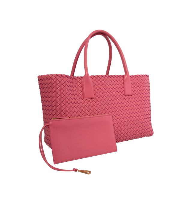 MEDIUM CABAT INTRECCIO LEATHER TOTE (WOMENS)