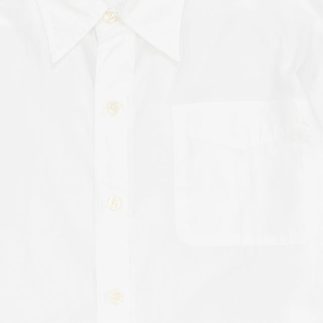 Image 2 of 2 - WHITE - R13 crisp oxford shirt featuring a oversized silhouette. Point collar. Long drop shoulder sleeves. 100% Cotton.