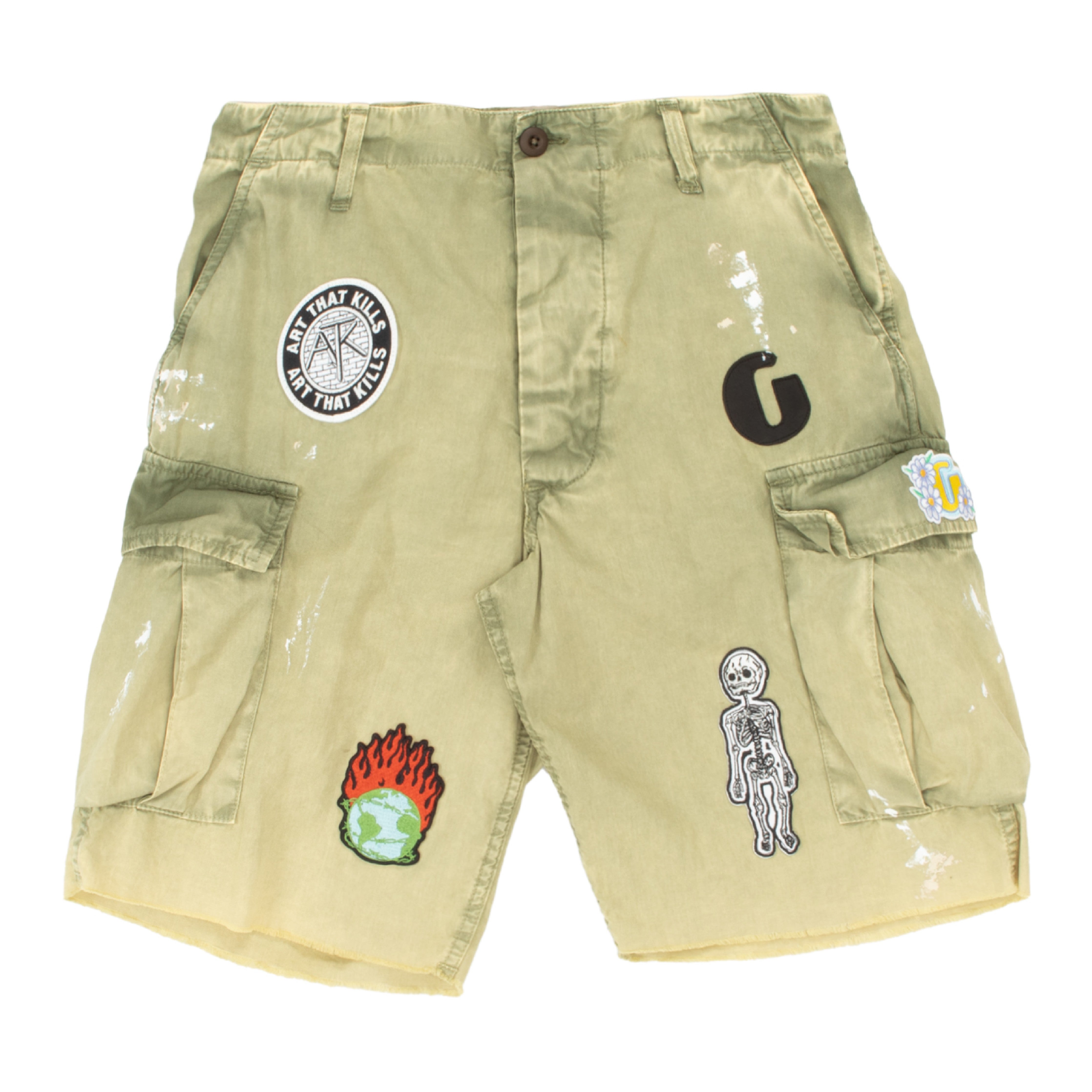 GALLERY DEPT. KENZIE FATIGUE CARGO SHORTS GREEN MENS HIRSHLEIFERS