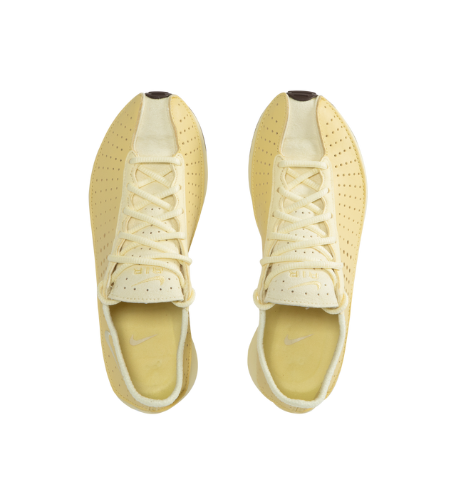Image 5 of 5 - YELLOW - NIKE Air Superfly Sneaker featuring perforated leather upper with suede accents, raw-edge construction around the collar, Nike Air technology in the heel absorbs impact for cushioning and rubber outsole. 