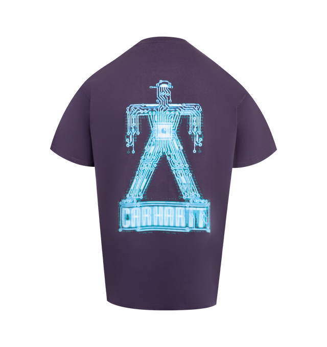 Image 2 of 2 - PURPLE - CARHARTT Electric Boogie Graphic T-Shirt featuring midweight organic-cotton jersey, crewneck, short sleeves and graphic on front and back. 100% organic cotton.  