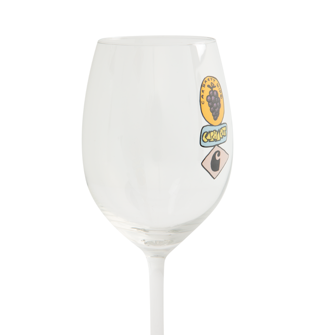 Image 2 of 2 - MULTI - The Stacked Grapes Wine Glass Set is made from glass and detailed with seasonal graphic prints. 32 cl / 11 oz; 7.7 x 19.8cm (3.03 x 7.80 inch) 