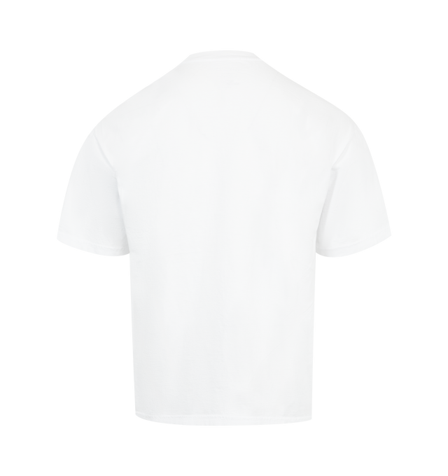 Image 2 of 2 - WHITE - PLEASURES Off Road T-shirt featuring short sleeves, boxy fit, crew neck and printed graphic on front. 100% cotton.  